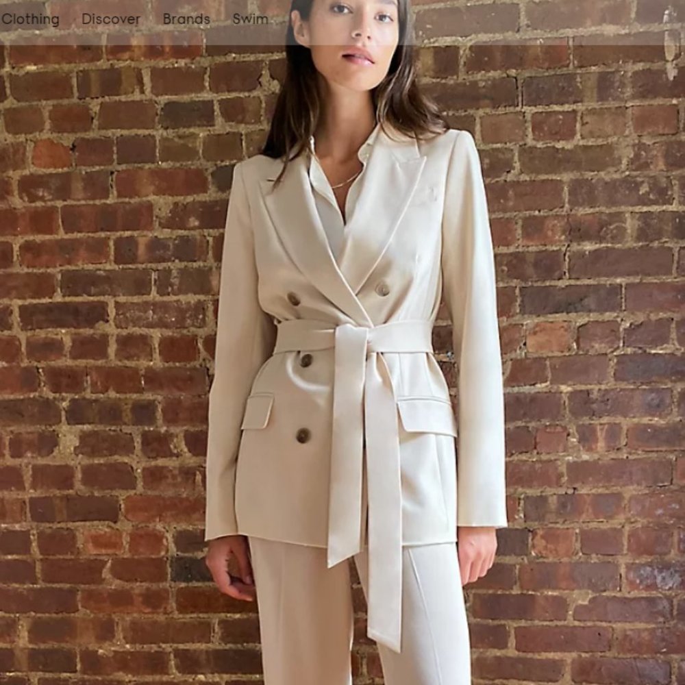 NWOT Aritzia Babaton Samuel belted blazer  - color tannin, size 4